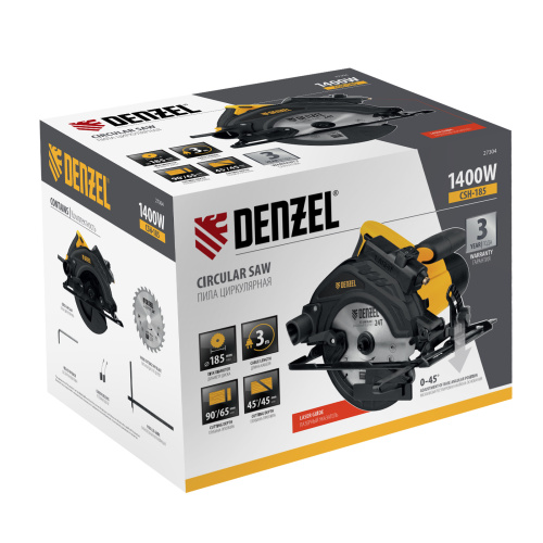 Пила циркулярная CSH-185, 1400 Вт, 185 мм Denzel по ценам производителя в Екатеринбурге с доставкой по всей России