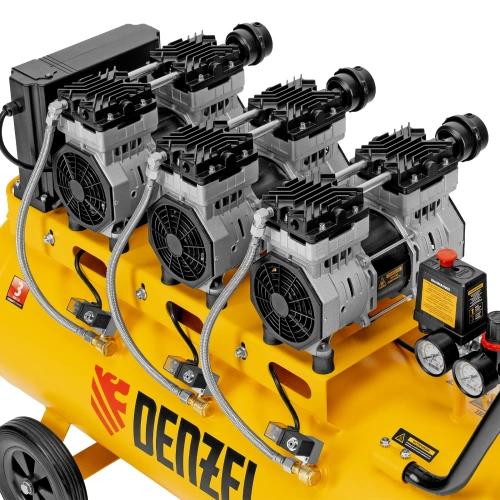 Компрессор безмасляный, малошумный  DLS 2250/100, 2250 Вт, 3x750, 100 л, 410 л/мин блок управления/ Denzel по ценам производителя в Екатеринбурге с доставкой по всей России