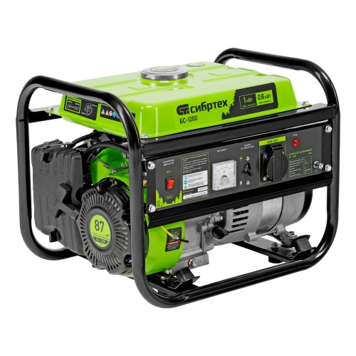 Генератор бензиновый БС-1200, 1 кВт, 230 В, четырехтактный, 5.5 л, ручной стартер Сибртех по ценам производителя в Екатеринбурге с доставкой по всей России