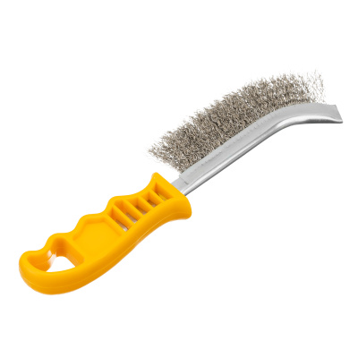 Щетка металлическая с пластмассовой ручкой, нержавеющая проволока DENZEL по ценам производителя в Екатеринбурге с доставкой по всей России