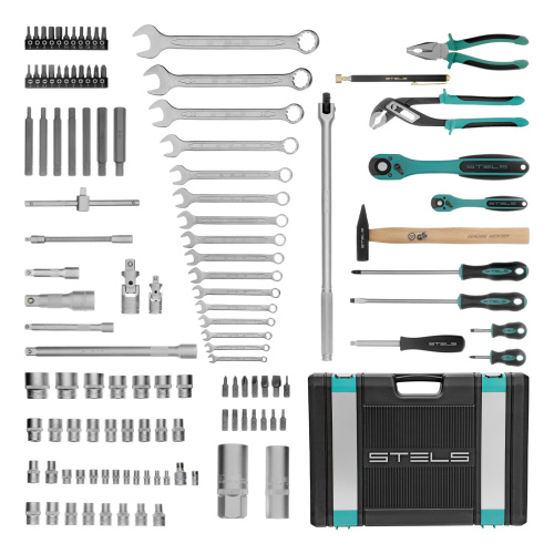 Набор инструментов, 1/4", 1/2", Cr-V, S2, усиленный кейс, 119 предметов Stels по ценам производителя в Екатеринбурге с доставкой по всей России