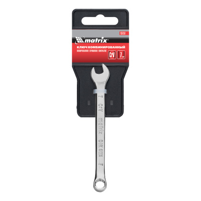 Ключ комбинированный, 7 мм, CrV, полированный хром Matrix по ценам производителя в Екатеринбурге с доставкой по всей России