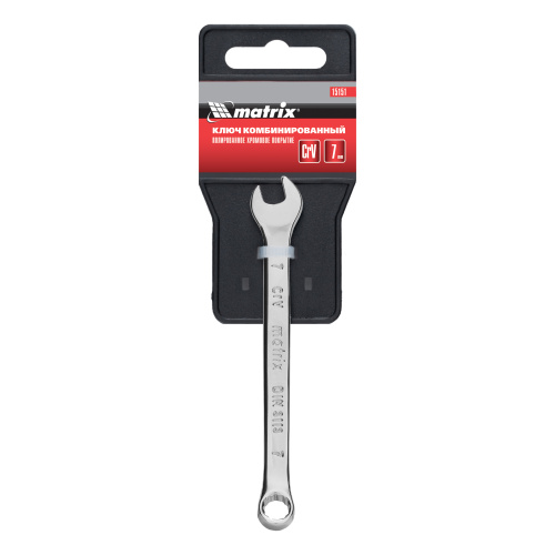 Ключ комбинированный, 7 мм, CrV, полированный хром Matrix по ценам производителя в Екатеринбурге с доставкой по всей России