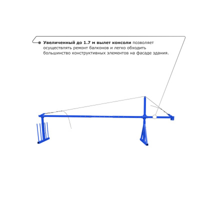 Строительная люлька ZLP-800 (длина платформы 7,5 м, длина троса 100 м) по ценам производителя в Екатеринбурге с доставкой по всей России