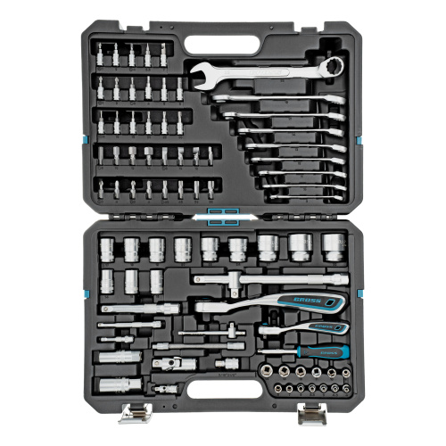 Набор инструментов, 1/4", 1/2", CrV, 120 зубьев, 82 предмета Gross по ценам производителя в Екатеринбурге с доставкой по всей России