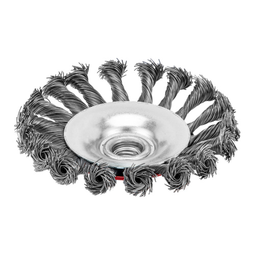 Щетка для УШМ, 115 мм, М14, "тарелка", крученая проволока 0.5 мм Matrix по ценам производителя в Екатеринбурге с доставкой по всей России