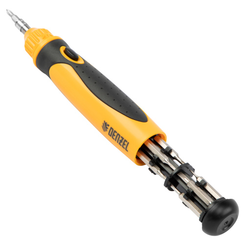 Отвертка реверсивная, механизм SmartPush mini 11 шт, CrMo Denzel по ценам производителя в Екатеринбурге с доставкой по всей России