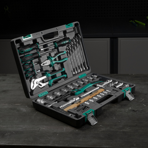 Набор инструментов, 1/2", Cr-V, S2, усиленный кейс, 58 предметов Stels по ценам производителя в Екатеринбурге с доставкой по всей России