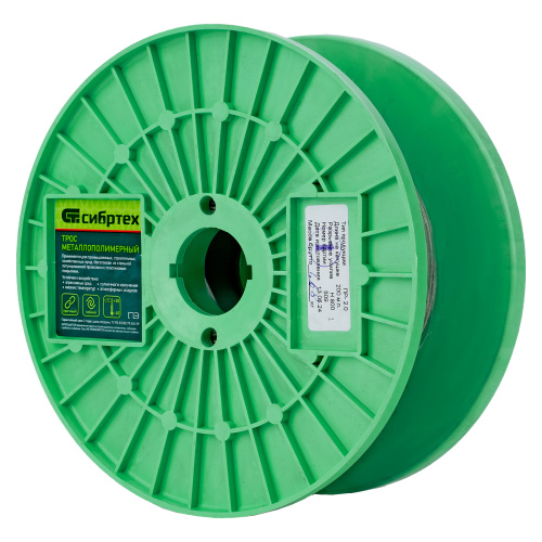 Трос металлополимерный прозрачный ПР-2.0, толщина 2.0 мм, катушка 200 метров Сибртех по ценам производителя в Екатеринбурге с доставкой по всей России