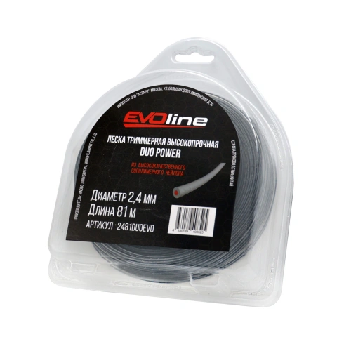 Леска (корд) триммерная EVOline DUO POWER (2.4 мм, 81 метр) по ценам производителя в Екатеринбурге с доставкой по всей России