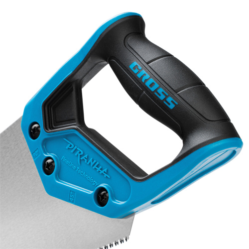 Ножовка по дереву "Piranha", 450 мм, 11-12 TPI, зуб-3D, каленый зуб, двухкомпонентная рукоятка Gross по ценам производителя в Екатеринбурге с доставкой по всей России