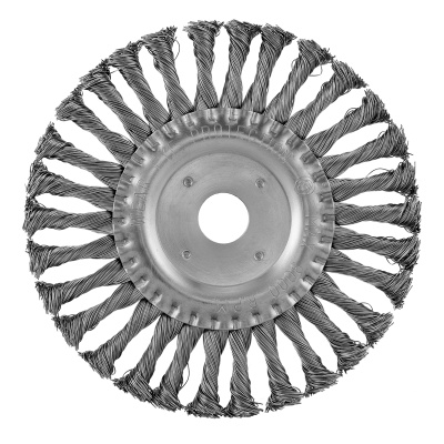 Щетка для УШМ 175 мм, посадка 22.2 мм, плоская, крученая металлическая проволока Сибртех по ценам производителя в Екатеринбурге с доставкой по всей России