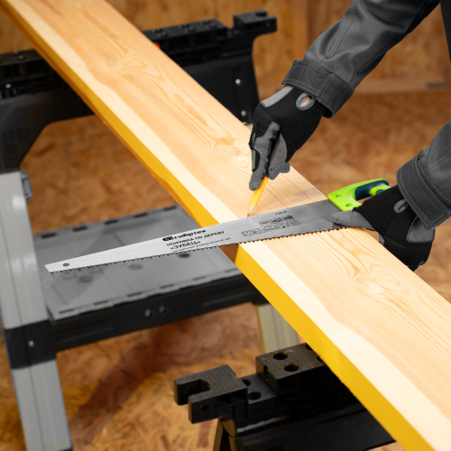 Ножовка по дереву "Зубец", 500 мм, шаг зуба 7 мм, каленый зуб 2D, двухкомпонентная рукоятка Сибртех по ценам производителя в Екатеринбурге с доставкой по всей России