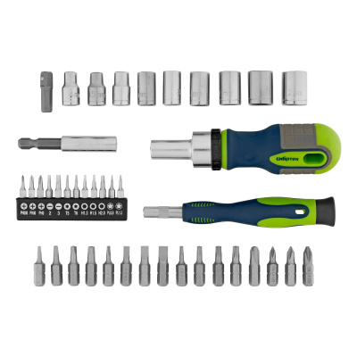 Отвертки реверсивные с набором бит и торцевыми головками, 41 шт, CrV Сибртех по ценам производителя в Екатеринбурге с доставкой по всей России