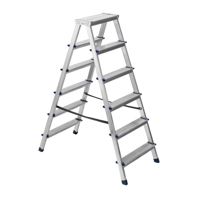 Стремянка двусторонняя 6 ступеней, алюминиевая, Сибртех по ценам производителя в Екатеринбурге с доставкой по всей России