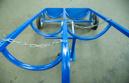 Тележка для баллонов пропан + кислород TOR ТГК-П, 2 баллона (250 резина + 160 поворотное) по ценам производителя в Екатеринбурге с доставкой по всей России