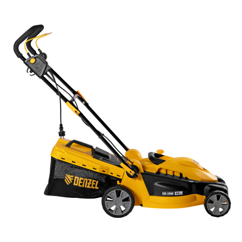 Газонокосилка электрическая GM-2000, 2000 Вт, ширина 43 см, 6 уровней, травосборник 45 л. Denzel по ценам производителя в Екатеринбурге с доставкой по всей России