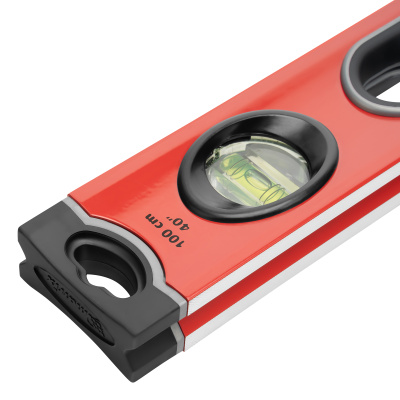 Уровень алюминиевый, 1000 мм, 3 глазка, ударопрочные заглушки, двухкомпонентные ручки Matrix ProFI по ценам производителя в Екатеринбурге с доставкой по всей России