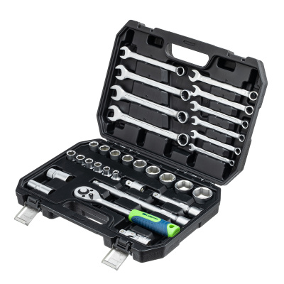 Набор инструментов, 1/2", пластиковый кейс, 32 предмета// Сибртех по ценам производителя в Екатеринбурге с доставкой по всей России