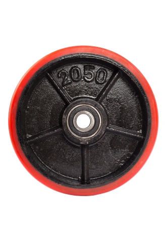 Колесо полиуретан 200х50 мм с подшипником для тележек гидравлических BF/WB/RHP/BFS по ценам производителя в Екатеринбурге с доставкой по всей России