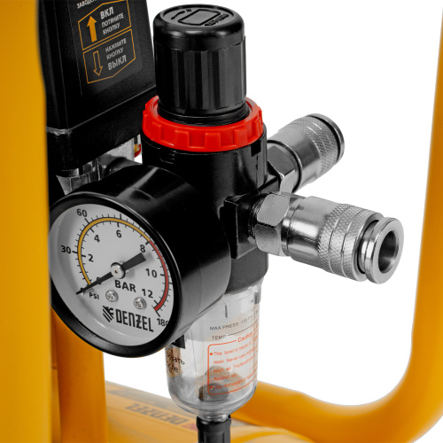 Компрессор безмасляный, малошумный DLS 1500/50, 1500 ВТ, 2x750, 50 л, 260 л/мин Denzel по ценам производителя в Екатеринбурге с доставкой по всей России