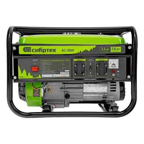 Генератор бензиновый БС-3500, 3.2 кВт, 230В, четырехтактный, 15 л, ручной стартер Сибртех по ценам производителя в Екатеринбурге с доставкой по всей России
