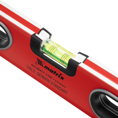 Уровень алюминиевый, 600 мм, 3 глазка, ударопрочные заглушки, двухкомпонентные ручки Matrix ProFI по ценам производителя в Екатеринбурге с доставкой по всей России