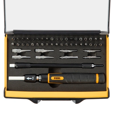 Отвертка с набором бит и торцевых головок для точных работ, гибкий привод, 48 шт, CrMo Denzel по ценам производителя в Екатеринбурге с доставкой по всей России