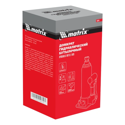 Домкрат гидравлический бутылочный, 5 т, h подъема 197-382 мм Matrix по ценам производителя в Екатеринбурге с доставкой по всей России