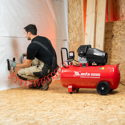 Компрессор воздушный КК-2200/100, 2,2 кВт, 350 л/мин, 100 л, прямой привод, масляный MTX по ценам производителя в Екатеринбурге с доставкой по всей России