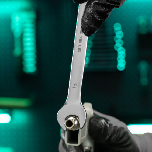 Ключ комбинированный, 15 мм, CrV, матовый хром Stels по ценам производителя в Екатеринбурге с доставкой по всей России