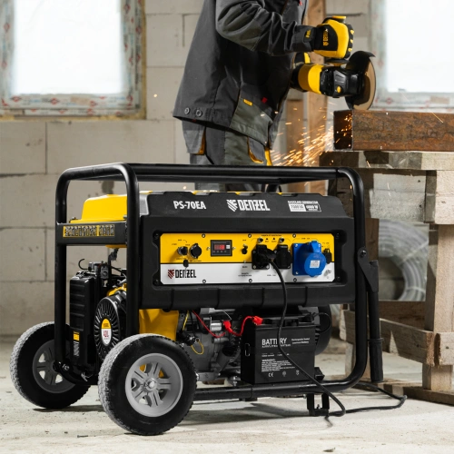 Генератор бензиновый PS 70 EA, 7.0 кВт, 230 В, 25 л, коннектор автоматики, электростартер Denzel по ценам производителя в Екатеринбурге с доставкой по всей России