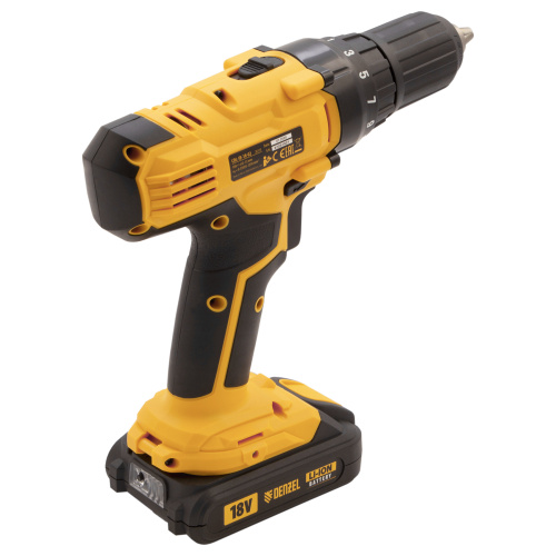 Дрель-шуруповерт аккумуляторная CDL-IB-18-02, Li-Ion, 18 В, 2 акк. Denzel по ценам производителя в Екатеринбурге с доставкой по всей России