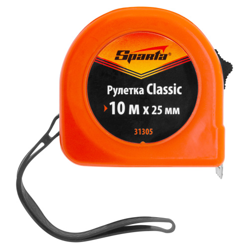 Рулетка Classic,10 м х 25 мм,пластиковый корпус Sparta по ценам производителя в Екатеринбурге с доставкой по всей России