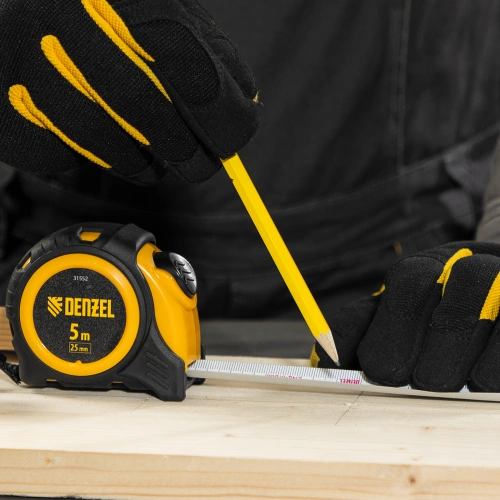 Рулетка 5м х 25мм, обрезиненный корпус, автоматическая фиксация Denzel по ценам производителя в Екатеринбурге с доставкой по всей России