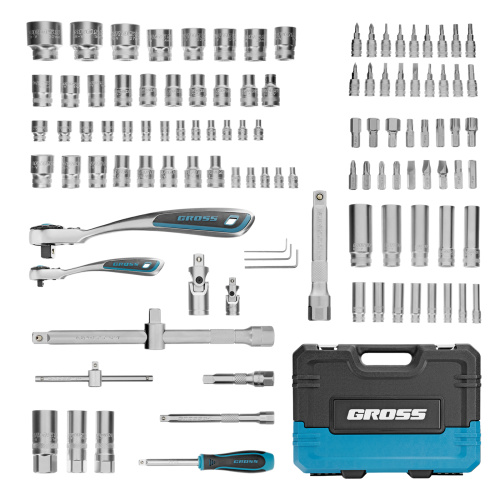 Набор инструментов, 1/4", 1/2", CrV, 120 зубьев, 109 предметов Gross по ценам производителя в Екатеринбурге с доставкой по всей России