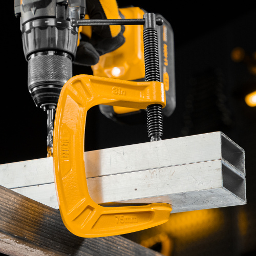 Струбцина G-образная, усиленная, 75 мм Denzel по ценам производителя в Екатеринбурге с доставкой по всей России