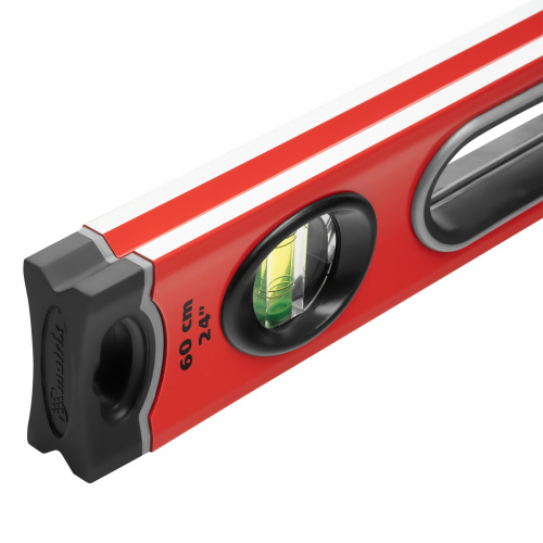 Уровень алюминиевый, 600 мм, 3 глазка, ударопрочные заглушки, двухкомпонентные ручки Matrix ProFI по ценам производителя в Екатеринбурге с доставкой по всей России