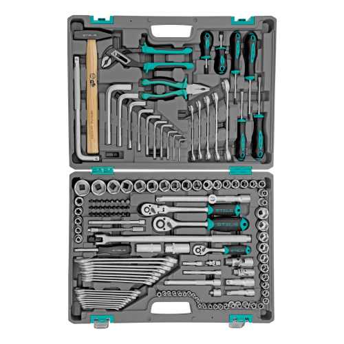 Набор инструментов, 1/2",3/8", 1/4", CrV, пластиковый кейс 142 предмета Stels по ценам производителя в Екатеринбурге с доставкой по всей России