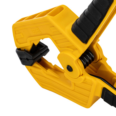 Струбцина клещеобразная, усиленная 80 х 60 мм, двухкомпонентные рукоятки Denzel по ценам производителя в Екатеринбурге с доставкой по всей России