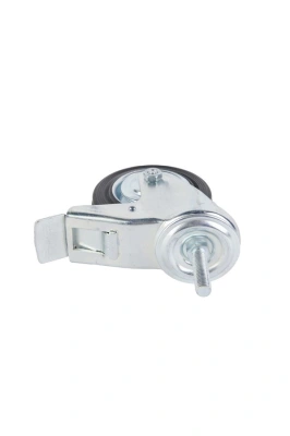 Колесо поворотное SCtB 42 100 мм резина с болтом и тормозом (F) по ценам производителя в Екатеринбурге с доставкой по всей России