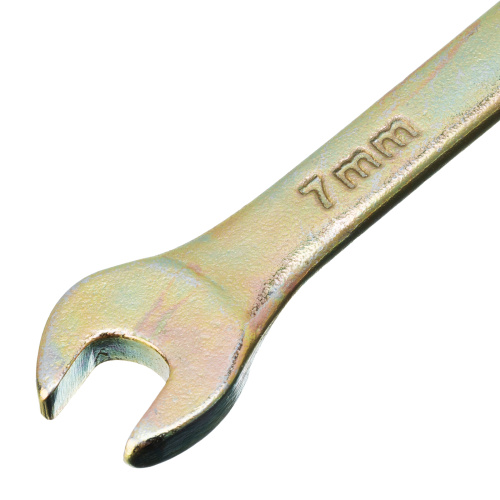 Ключ комбинированный, 7 мм, желтый цинк Сибртех по ценам производителя в Екатеринбурге с доставкой по всей России