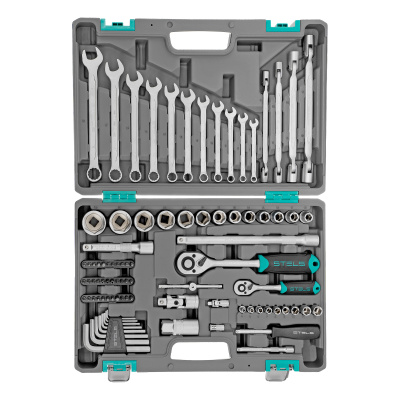Набор инструментов, 1/2", 1/4", CrV, пластиковый кейс 88 предметов Stels по ценам производителя в Екатеринбурге с доставкой по всей России