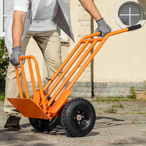 Тележка ручная 2-х колесная, облегченная, г/п 150кг, откидная платформа 430х355мм Сибртех по ценам производителя в Екатеринбурге с доставкой по всей России