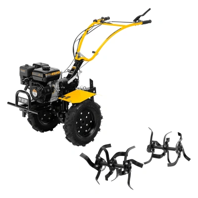 Мотоблок DPT-270X, 7 л.с, дисковое сцепление, ширина 90 см, глубина 35 см, фрез 3 х 4, ВОМ, передачи 2В/1Н Denzel