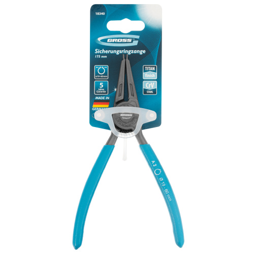 Съемник, 175 мм, для внешних стопорных колец (19-60 мм) прямые губки (разжим) Gross по ценам производителя в Екатеринбурге с доставкой по всей России