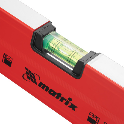 Уровень алюминиевый магнитный, 1200 мм, фрезерованный, 3 глазка (1 зеркальный) усиленный Matrix по ценам производителя в Екатеринбурге с доставкой по всей России