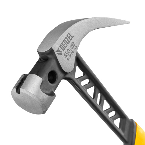 Молоток-гвоздодер 450 г, цельнокованый,боек с магнитом, двухкомп. обрезин. рук-ка Denzel по ценам производителя в Екатеринбурге с доставкой по всей России