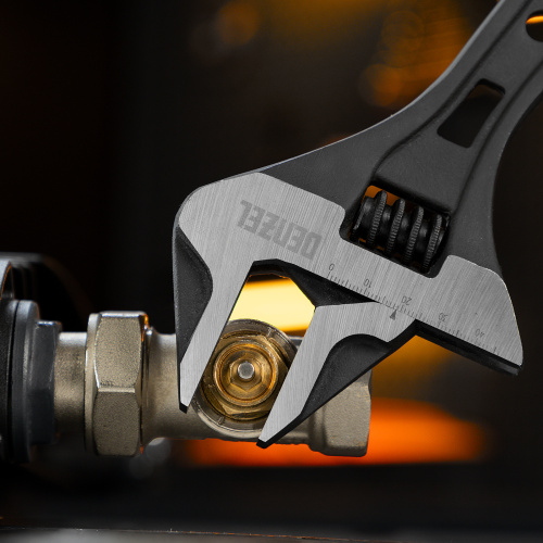 Ключ разводной, 300 мм, CrV, кованый Denzel по ценам производителя в Екатеринбурге с доставкой по всей России