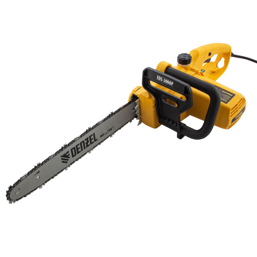 Пила цепная электрическая EDS-2000P, 2 кВт,поперечная, шина 40 см, шаг 3/8, паз 1.3 мм, 57 звеньев Denzel по ценам производителя в Екатеринбурге с доставкой по всей России